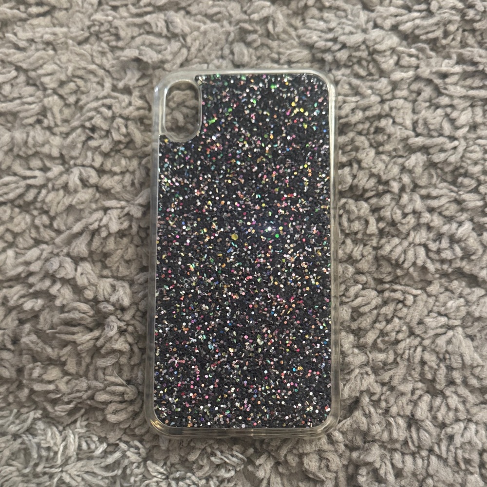 iPhone XR Glitter Sparkle Phone Case - Black multi